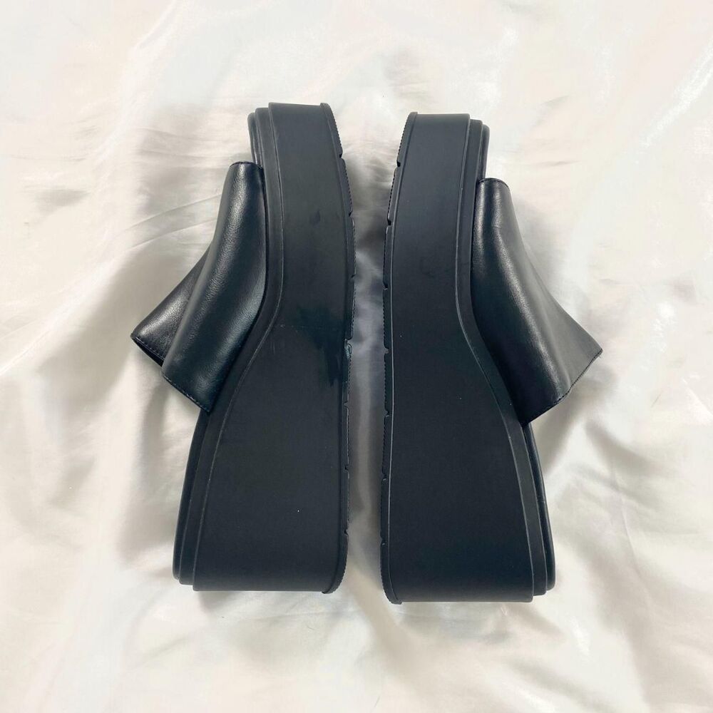 Madden Girl Chunky Open Toe 90s Style Retro Black Platform Slides US 8.5 - Picture 6 of 7